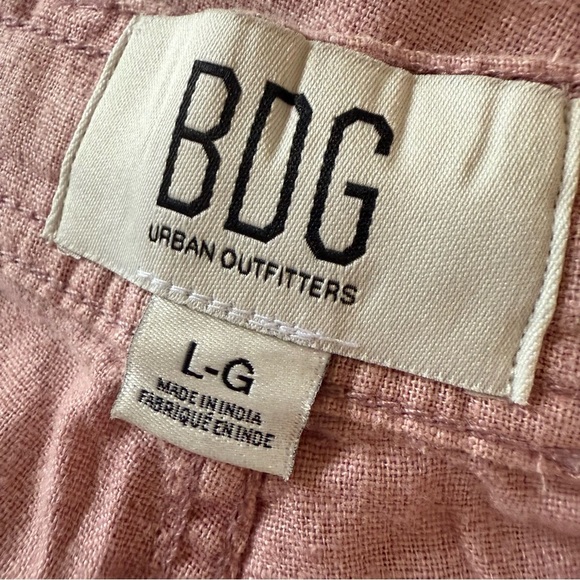 Urban Outfitters BDG  Linen Blend Pants 5 Pocket Pink New SZ L - Picture 5 of 8